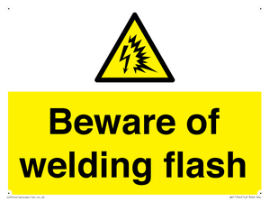 Beware of welding flash